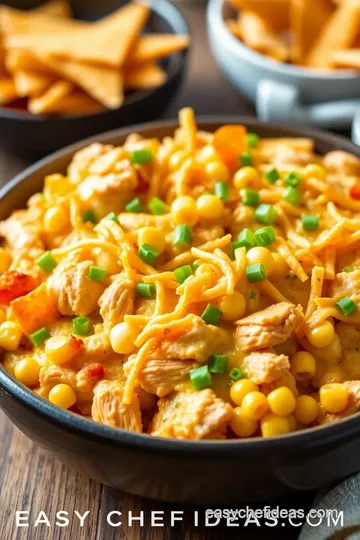 Crunchy Chicken Dorito Casserole Delight presentation