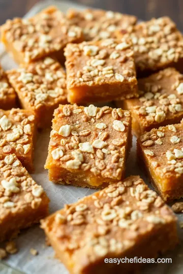 Old Fashioned Persimmon Bars with Oatmeal Topping presentation