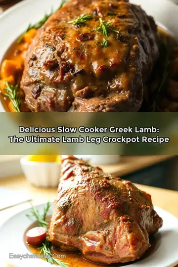 Delicious Slow Cooker Greek Lamb: The Ultimate Lamb Leg Crockpot Recipe