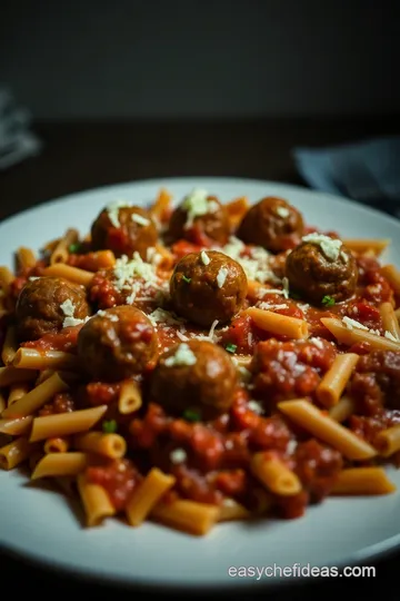 Dump and Bake Meatball Casserole presentation