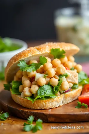 Vegan Chickpea Salad Sandwich presentation