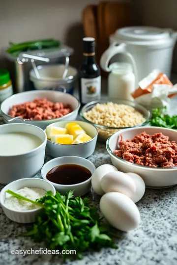 French Onion Meatloaf ingredients