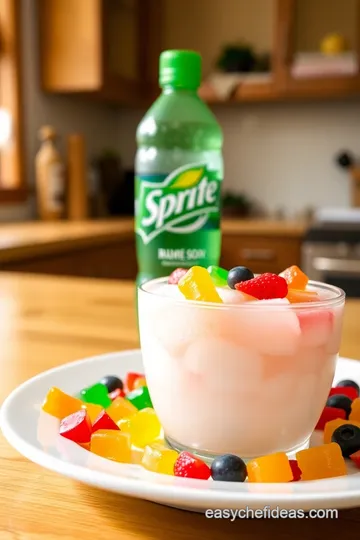 Frozen Gummy Bears in Sprite Pops steps