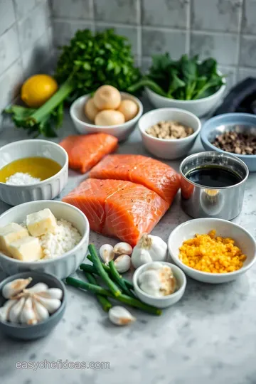 Garlic Butter Salmon with Lemon and Herbs ingredients