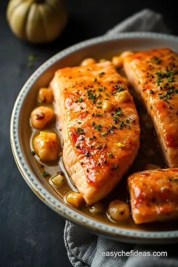 Garlic Butter Salmon with Lemon and Herbs presentation