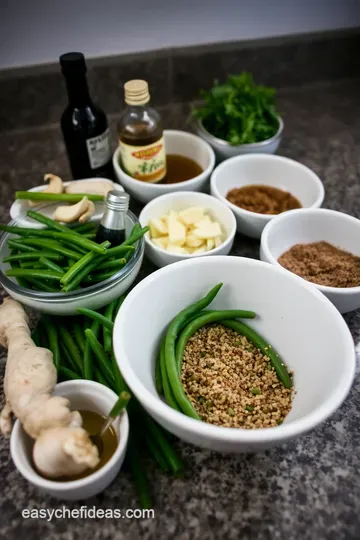 Garlicky Green Beans with Soy-Ginger Sauce ingredients