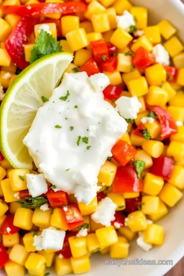 Creamy Mexican Street Corn Salad with Feta presentation