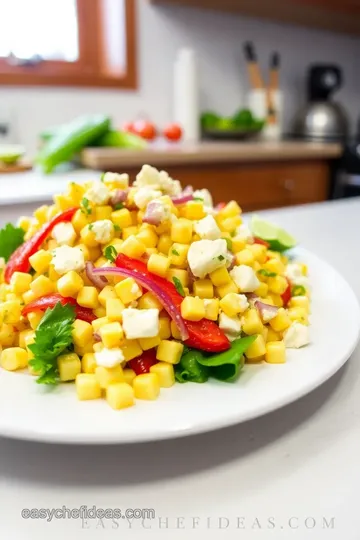 Creamy Mexican Street Corn Salad with Feta steps