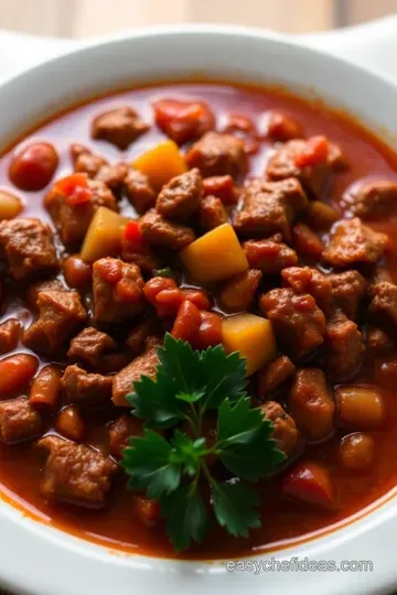 Hearty Chuck Roast Chili: A Comforting Bowl of Joy presentation