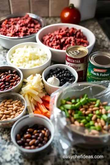 Hearty Crockpot Cowboy Casserole ingredients