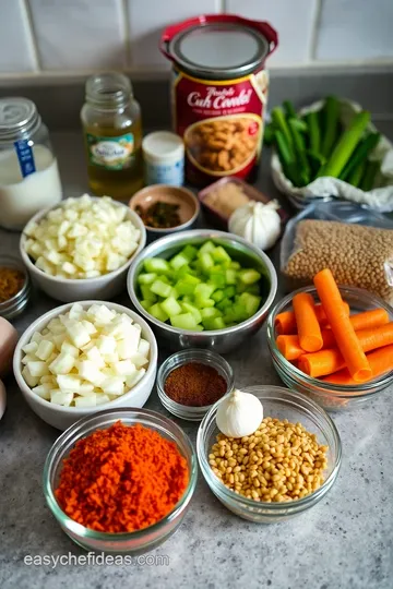 Hearty Homestyle Lentil Soup ingredients