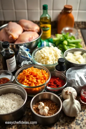 Hearty Smothered Chicken and Rice ingredients