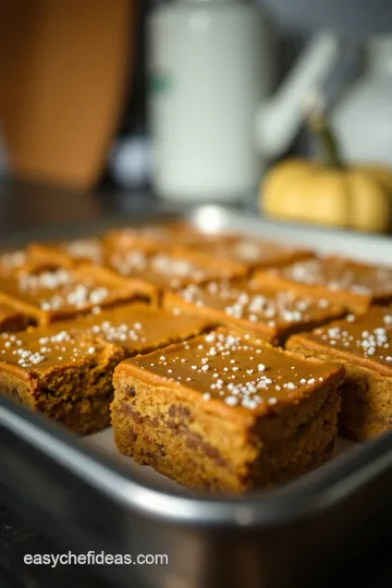 Heavenly Paula Deen Pumpkin Bars presentation