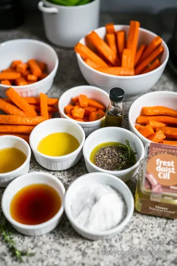 Honey-Roasted Carrots with Thyme: A Sweet and Savoury Delight ingredients