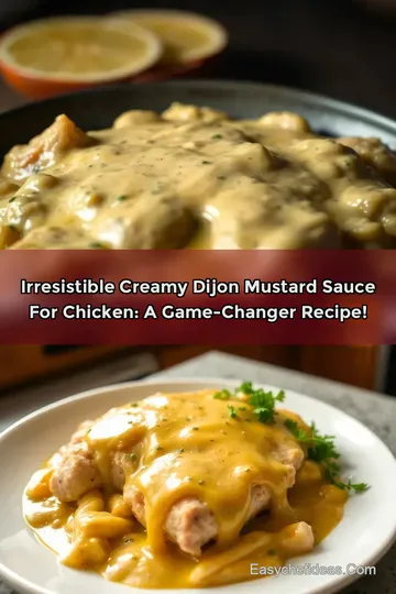 Irresistible Creamy Dijon Mustard Sauce for Chicken: A Game-Changer Recipe!