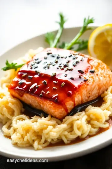 Japanese-Style Miso Glazed Salmon: A Fusion Delight presentation