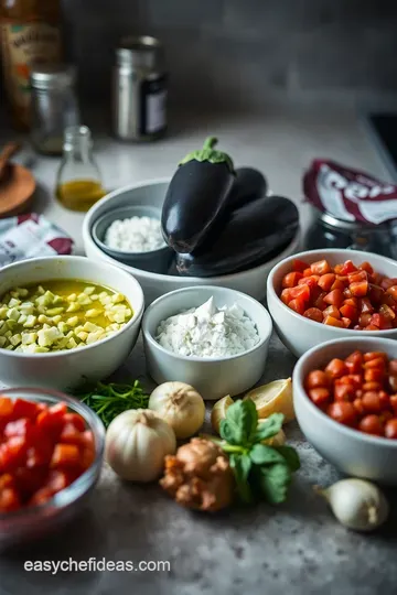 Mediterranean Stuffed Eggplants: A Flavorful Feast ingredients
