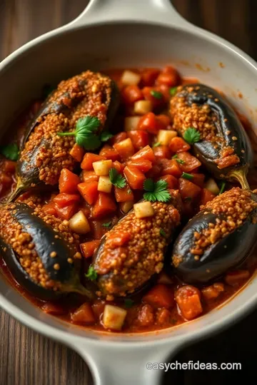 Mediterranean Stuffed Eggplants: A Flavorful Feast presentation