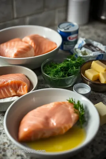 Perfectly Pan-Seared Salmon with Lemon Dill Butter ingredients