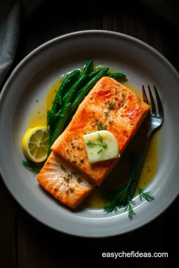Perfectly Pan-Seared Salmon with Lemon Dill Butter presentation