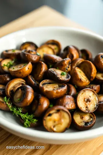 Roasted Garlic Herb Mushrooms: A Savory Delight from the Oven presentation