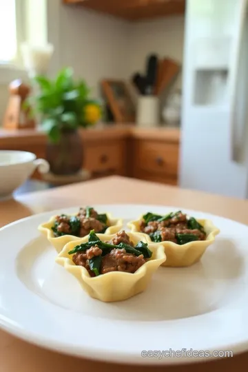 Mini Beef and Spinach Stuffed Pastries steps