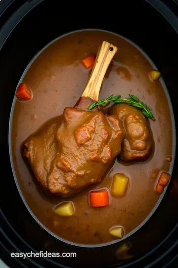 Savory Crockpot Lamb Shanks with Herb Gravy presentation