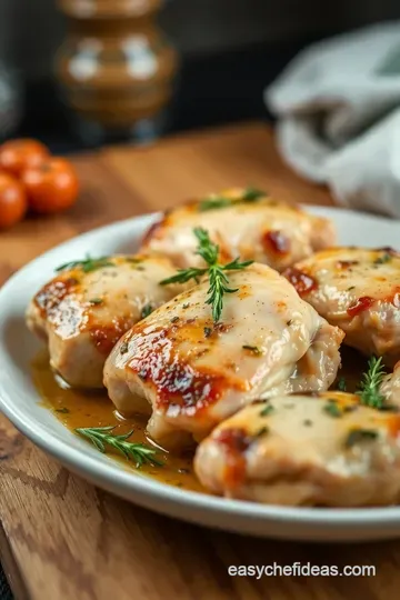 Savory Herb Garlic Roasted Chicken Thighs presentation