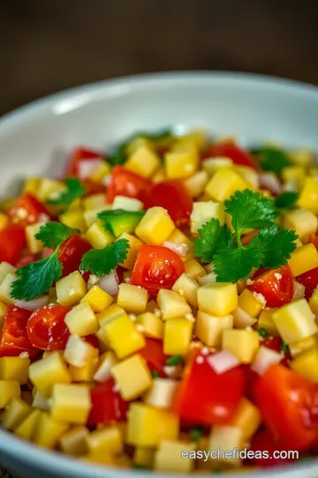 Savory Mexican Street Corn Salad: Cotija Cheese Replacement presentation