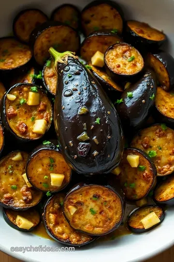 Savory Oven-Roasted Eggplant with Garlic and Herbs presentation