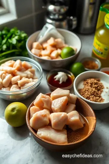 Savory Peanut Satay Skewers with Dipping Sauce ingredients