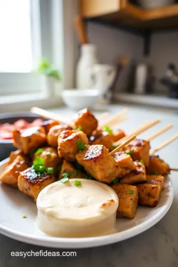 Savory Peanut Satay Skewers with Dipping Sauce steps