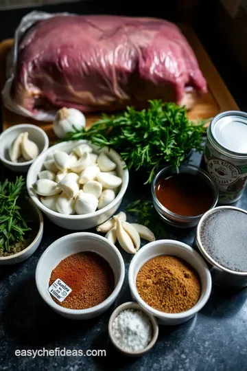 Slow-Cooked Mediterranean Lamb Leg in the Crockpot ingredients