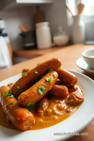 Spiced Curry Sausages with Coconut Sauce steps