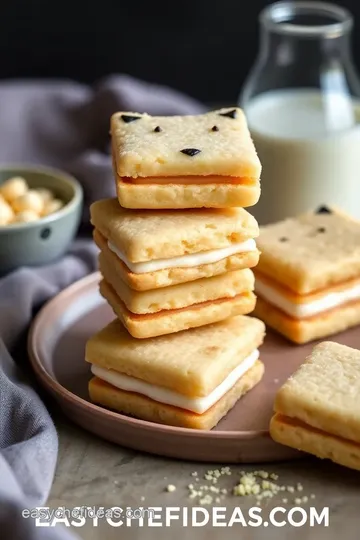 Square Langue de Chat Sandwich Cookies presentation