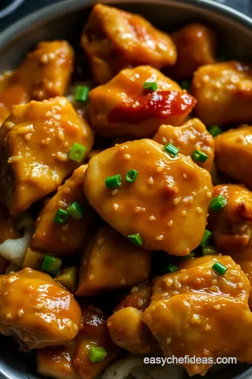 Sweet & Savory Honey Garlic Chicken presentation