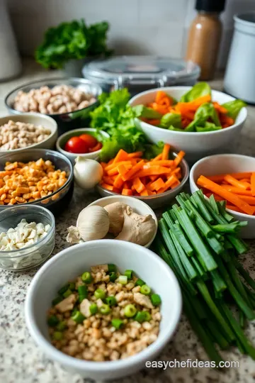 Thai Lettuce Wraps with Savory Minced Chicken and Peanut Sauce ingredients