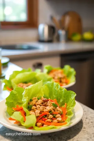 Thai Lettuce Wraps with Savory Minced Chicken and Peanut Sauce steps