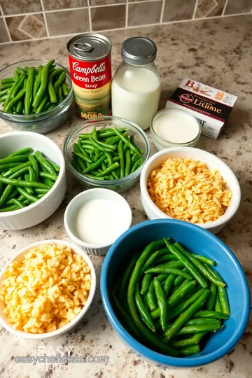 Ultimate Campbell Soup Green Bean Casserole ingredients