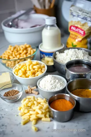 Ultimate Creamy Mac n Cheese: A Comfort Food Classic ingredients
