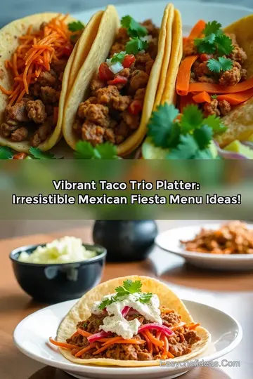 Vibrant Taco Trio Platter: Irresistible Mexican Fiesta Menu Ideas!