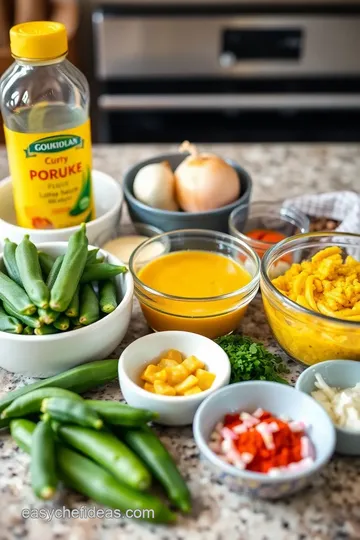 Yellow Curry Okra Medley ingredients