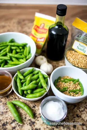 Zesty Garlic Edamame Beans with Sesame ingredients