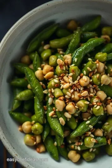 Zesty Garlic Edamame Beans with Sesame presentation