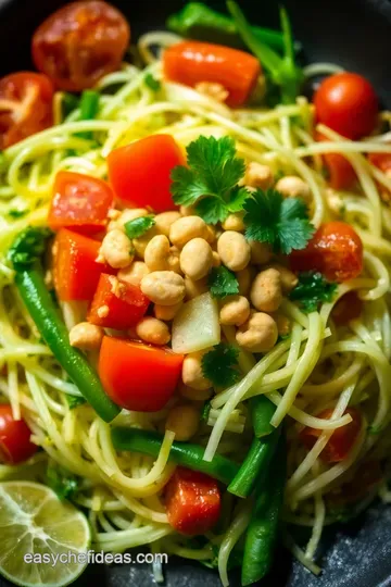 Zesty Thai Som Tam: A Fresh Papaya Salad Adventure presentation