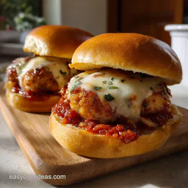 Chicken Parm Burgers Just 4 Ingredients: Juicy Flavor Shortcut Recipe Card