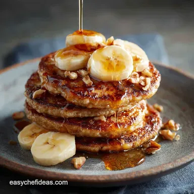 4Ingredient Flourless BananaNut Pancakes: Quick, Healthy, 15-Minute Recipe Recipe Card