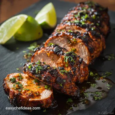 Mexican Adobo Rubbed Grilled Pork Tenderloin: Juicy Weeknight Dinner Recipe Card