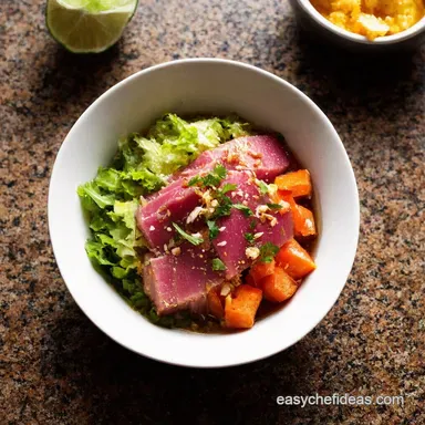 Ahi Poke Bowl Recipe Taste of Hawaii at Home Recipe Card