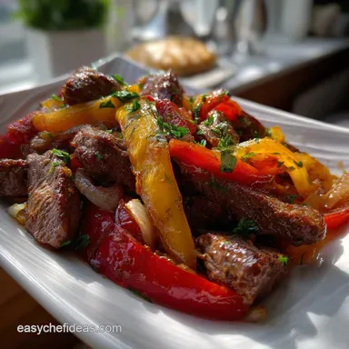 Air Fryer Steak Fajitas from The: 10-Minute Cook Time Recipe Card